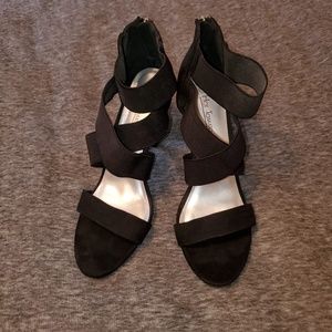 Hot Tomato Black Sandals